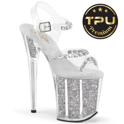 Pleaser FLAMINGO-808PREM-STN Glitter Pole Dance High Heels