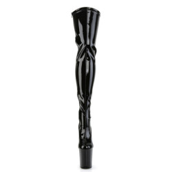 Pleaser FLAMINGO-3063 Black Extreme Thigh High Boots