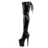 Pleaser FLAMINGO-3063 Black Extreme Thigh High Boots