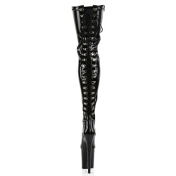 Pleaser FLAMINGO-3063 Black Extreme Thigh High Boots