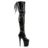 Pleaser FLAMINGO-3063 Black Extreme Thigh High Boots