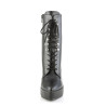 Devious INDULGE-1020 Black Vegan Leather Ankle Boots