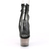 Pleaser ADORE-1018MSHT Black Patent Mesh Tinted Boots
