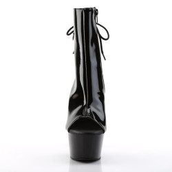 Pleaser ASPIRE-1018 Black Patent Ankle High Boots Women