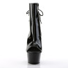 Pleaser ASPIRE-1018 Black Patent Ankle High Boots Women