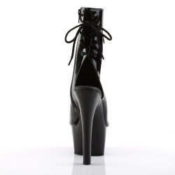 Pleaser ASPIRE-1018 Black Patent Ankle High Boots Women