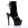 Pleaser ASPIRE-1018 Black Patent Ankle High Boots Women