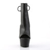 Pleaser ASPIRE-1018 Black Vegan Leather Ankle Boots