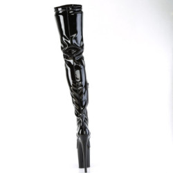 Pleaser FLAMINGO-4000 Black Platform Crotch High Boots