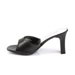 Fabulicious ROMANCE-301-2 Black Low Heeled Mules Women