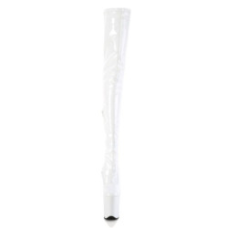 Pleaser FLAMINGO-4000 White Patent Sale Women