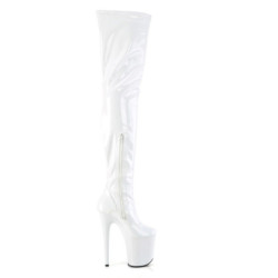 Pleaser FLAMINGO-4000 White Patent Sale Women