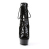 Pleaser DELIGHT-1016 Black Patent Women's Ankle Boots