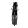 Pleaser DELIGHT-1016 Black Patent Women's Ankle Boots