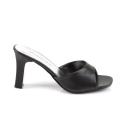 Fabulicious ROMANCE-301-2 Black Low Heeled Mules Women