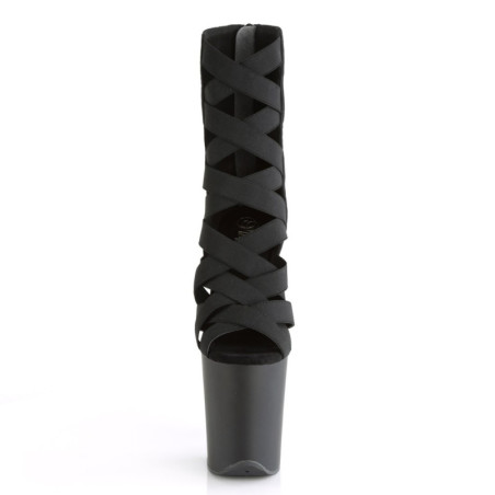 Demonia DYNAMITE-100 Black Vegan Platform Wedge Boots