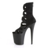 Pleaser FLAMINGO-800-24 Black Microfiber Ankle Boots