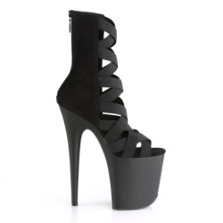 Pleaser FLAMINGO-800-24 Black Microfiber Ankle Boots