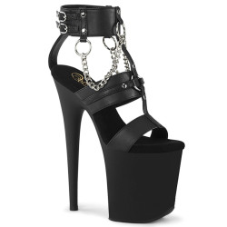 Pleaser FLAMINGO-861 Black Exotic Pole Dance High Heels