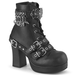 Demonia GOTHIKA-66 Black Vegan Punk Lolita Platform Boots