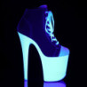 Pleaser FLAMINGO-800SK-02 Red Canvas Neon White Sale