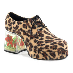 Funtasma PIMP-02 Cheetah Fur 70s Disco Shoes Men