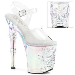 Pleaser RAPTURE-808HT Hologram Pole Shoes Bone High Heels