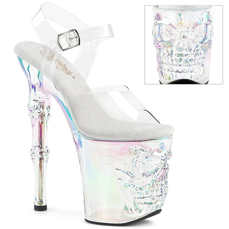 Pleaser RAPTURE-808HT Hologram Pole Shoes Bone High Heels Pleaser RAPTURE-808HT Hologram Pole Shoes Bone High Heels