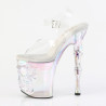 Pleaser RAPTURE-808HT Hologram Pole Shoes Bone High Heels
