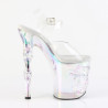 Pleaser RAPTURE-808HT Hologram Pole Shoes Bone High Heels