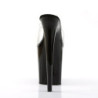 Pleaser FLAMINGO-801 Transparent Black Heeled Mules