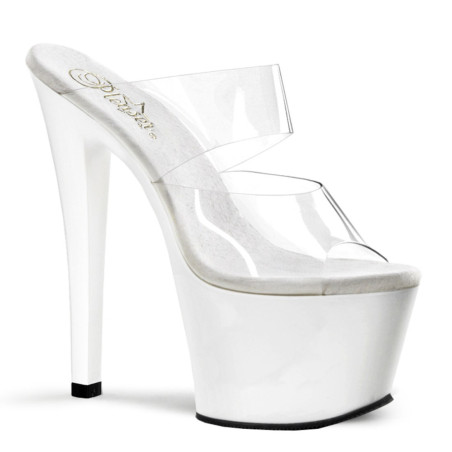 Pleaser SKY-302 Transparent White Sale Women