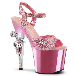 Pleaser REVOLVER-709G Rose Gun Heels Platform Shoes