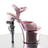 Pleaser REVOLVER-709G Rose Gun Heels Platform Shoes
