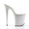 Pleaser FLAMINGO-801 Transparent White Mules Women