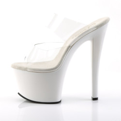 Pleaser SKY-302 Transparent White Sale Women