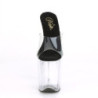 Pleaser FLAMINGO-801 Transparent Black Mules Women