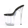Pleaser FLAMINGO-801 Transparent Black Mules Women