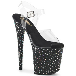 Pleaser STARDANCE-808 Black Pole Dance High Heels Shoes
