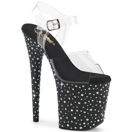 Pleaser STARDANCE-808 Black Pole Dance High Heels Shoes