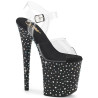 Pleaser STARDANCE-808 Black Pole Dance High Heels Shoes