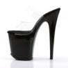 Pleaser FLAMINGO-802 Transparent Black Mules Women