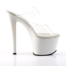 Pleaser SKY-302 Transparent White Sale Women