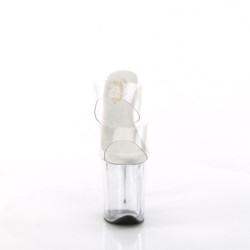 Pleaser FLAMINGO-802 Transparent High Heeled Mules