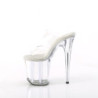 Pleaser FLAMINGO-802 Transparent High Heeled Mules