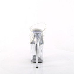 Pleaser FLAMINGO-802 Transparent High Heeled Mules
