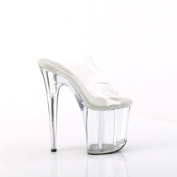 Pleaser FLAMINGO-802 Transparent High Heeled Mules