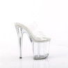 Pleaser FLAMINGO-802 Transparent High Heeled Mules