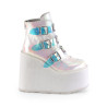 Demonia SWING-105 Pearl Vegan Platform Buckle Boots
