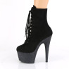 Pleaser ADORE-1020FSMG Black Vegan Suede Glitter Sale